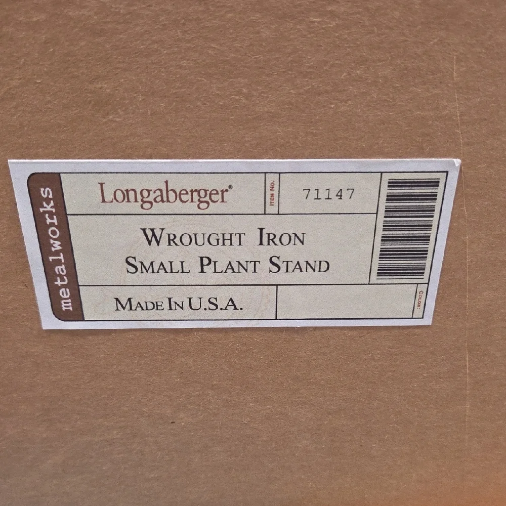 Longaberger Wrought Iron Plant Stand - Black - Picture 2 of 5